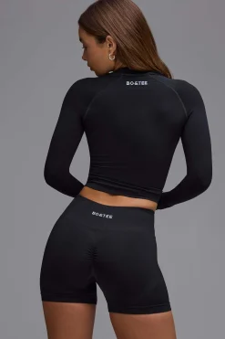 Oh Polly Matching Sets | Shorts^Define Luxe High-Waist Mini Shorts in Black