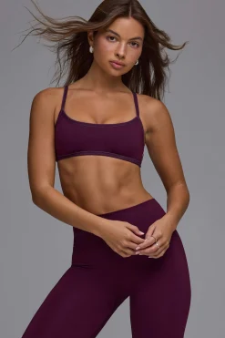 Oh Polly Matching Sets | Sports Bras^Define Luxe Multiway Open-Back Sports Bra in Grape