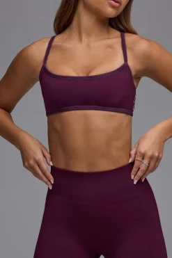 Oh Polly Matching Sets | Sports Bras^Define Luxe Multiway Open-Back Sports Bra in Grape
