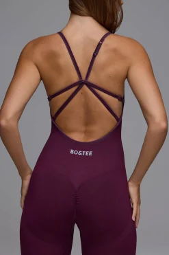 Oh Polly Unitards | Jumpsuits & Unitards^Define Luxe Multiway Open-Back Jumpsuit in Grape