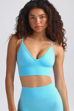 Oh Polly Women'S Clothing Sale - $65 And Under | Women'S Clothing Sale - $40 And Under^Define Luxe V-Neck Sports Bra in Sky Blue