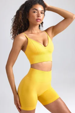 Oh Polly Women'S Clothing Sale - $65 And Under | Women'S Clothing Sale - $40 And Under^Define Luxe V-Neck Sports Bra in Golden Yellow