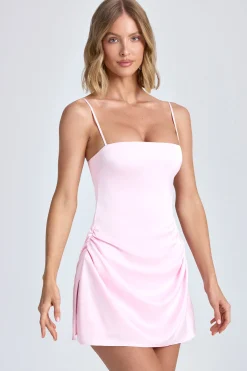 Oh Polly Party Dresses | Birthday^Draped A-Line Mini Dress in Blush