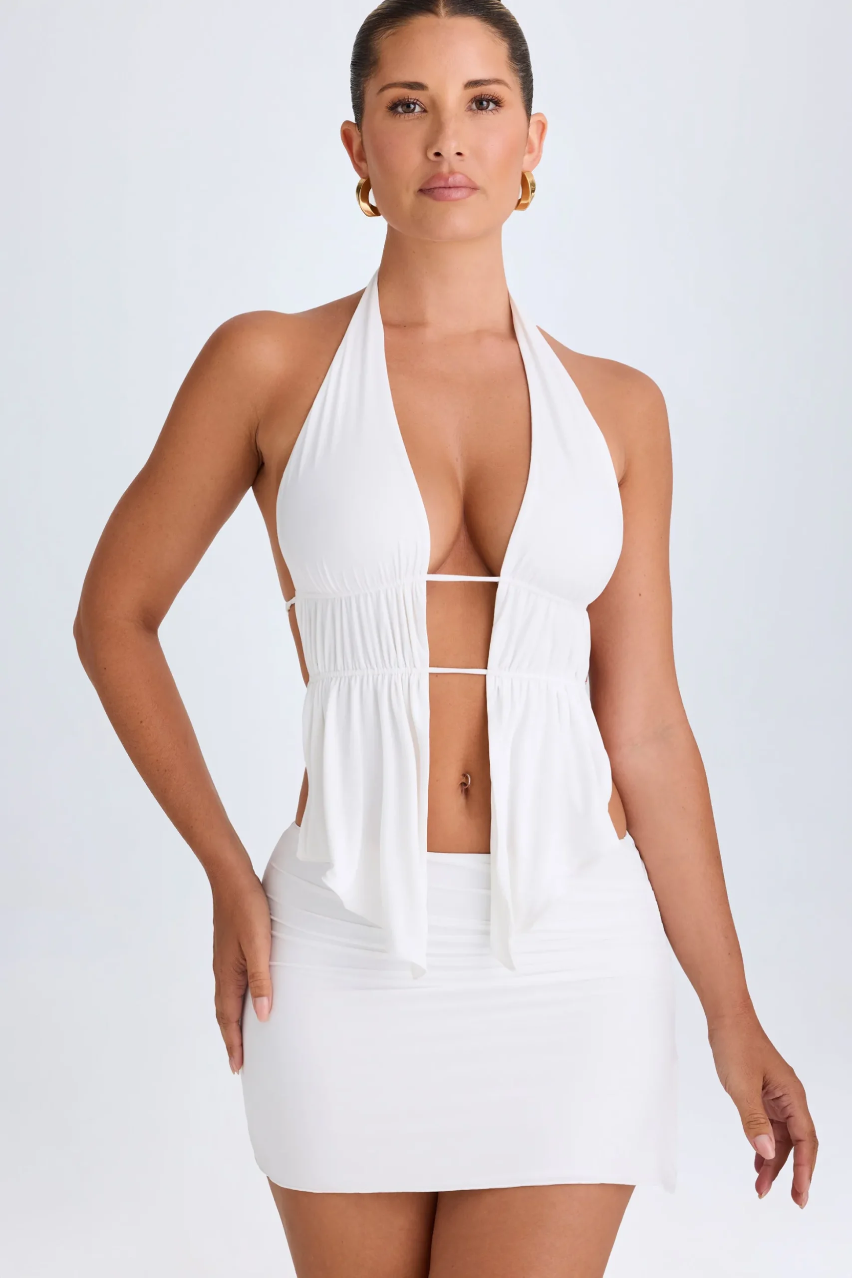 Oh Polly Skirts & Skorts | Co-Ords^Draped A-Line Mini Skirt in White