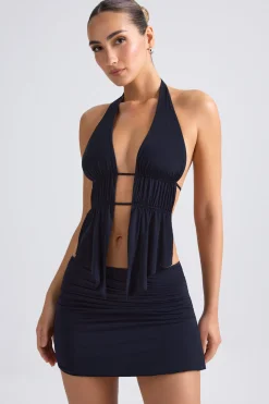 Oh Polly Women'S Clothing Sale - $65 And Under | Women'S Clothing Sale - $40 And Under^Draped A-Line Mini Skirt in Black