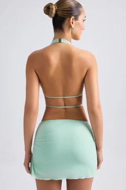 Oh Polly Women'S Clothing Sale - $65 And Under | Women'S Clothing Sale - $40 And Under^Draped A-Line Mini Skirt in Pastel Green PastelGreen