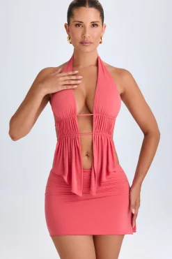 Oh Polly Skirts & Skorts | Co-Ords^Draped A-Line Mini Skirt in Coral