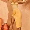 Oh Polly Women'S Clothing Sale - $65 And Under | Women'S Clothing Sale - $40 And Under^Draped Corset Midaxi Dress in Beige