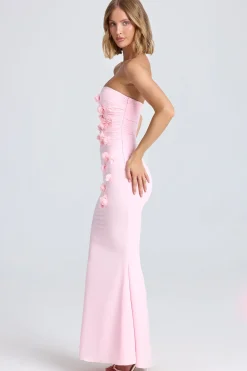 Oh Polly Wedding Guest | Homecoming Dresses^Draped Floral-Appliqué Maxi Dress in Blush