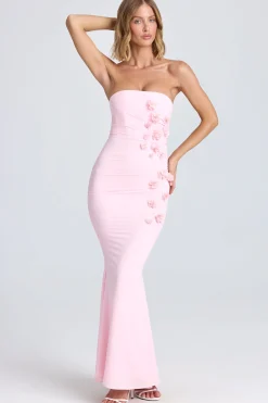 Oh Polly Wedding Guest | Homecoming Dresses^Draped Floral-Appliqué Maxi Dress in Blush