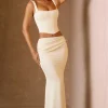 Oh Polly Skirts & Skorts | Bottoms^Draped Low-Rise Maxi Skirt in Ivory