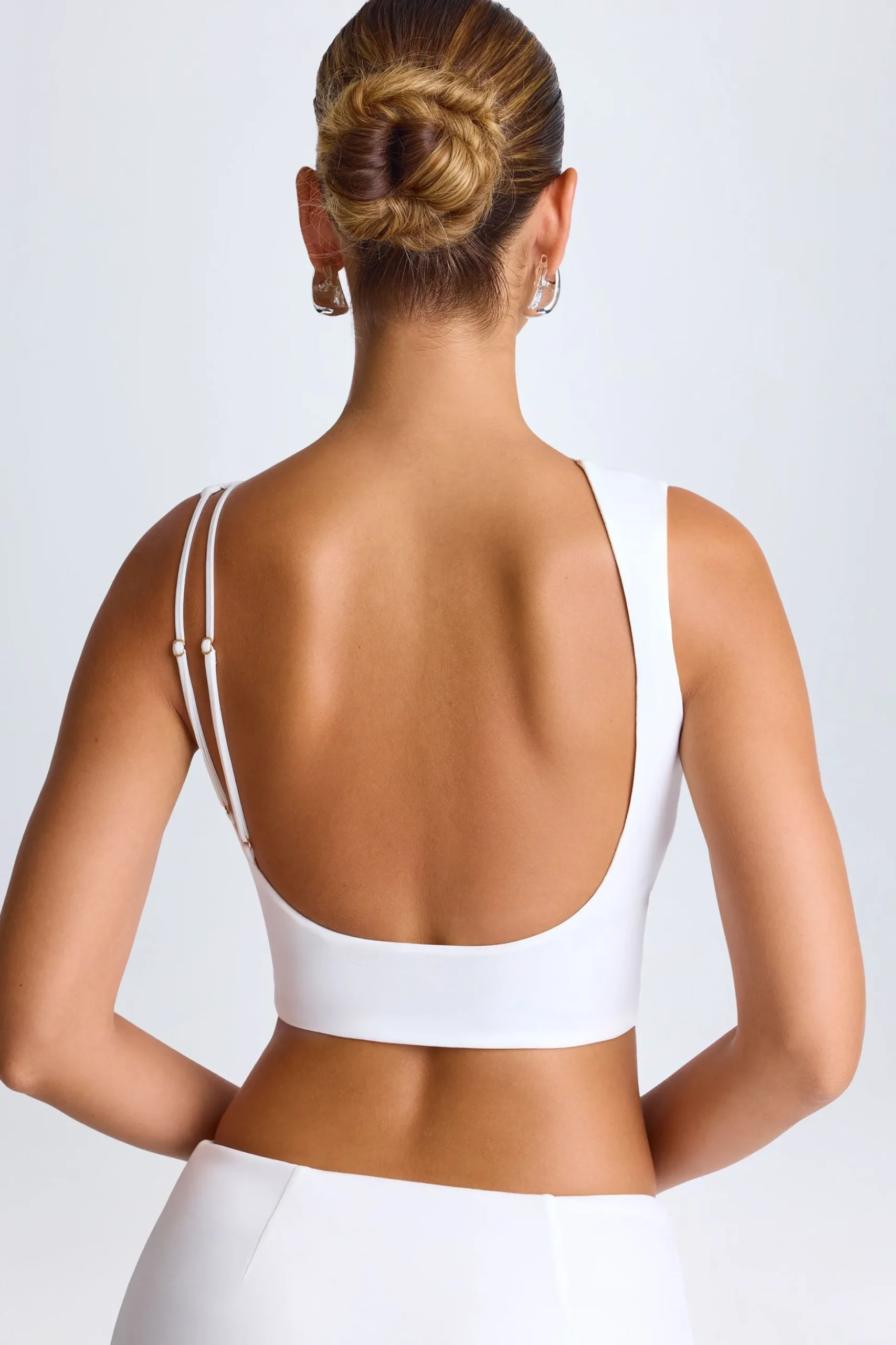 Oh Polly Co-Ords | Tops^Draped Open-Back Tank Top in White