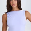 Oh Polly Co-Ords | Tops^Draped Open-Back Tank Top in Soft Lilac SoftLilac