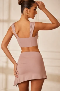 Oh Polly Skirts & Skorts | Co-Ords^Drawstring Asymmetric Mini Skirt in Mauve