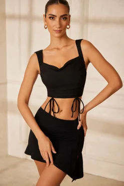 Oh Polly Women'S Clothing Sale - $65 And Under | Women'S Clothing Sale - $40 And Under^Drawstring Crop Top in Black