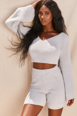 Oh Polly Women'S Clothing Sale - $65 And Under | Women'S Clothing Sale - $40 And Under^Easy Does It Cosy Lounge Shorts in Grey