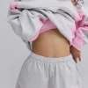 Oh Polly Matching Sets | Shorts^Elasticated Mini Shorts in Grey Marl GreyMarl