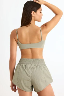 Oh Polly Matching Sets | Shorts^Elasticated Mini Shorts in Mineral