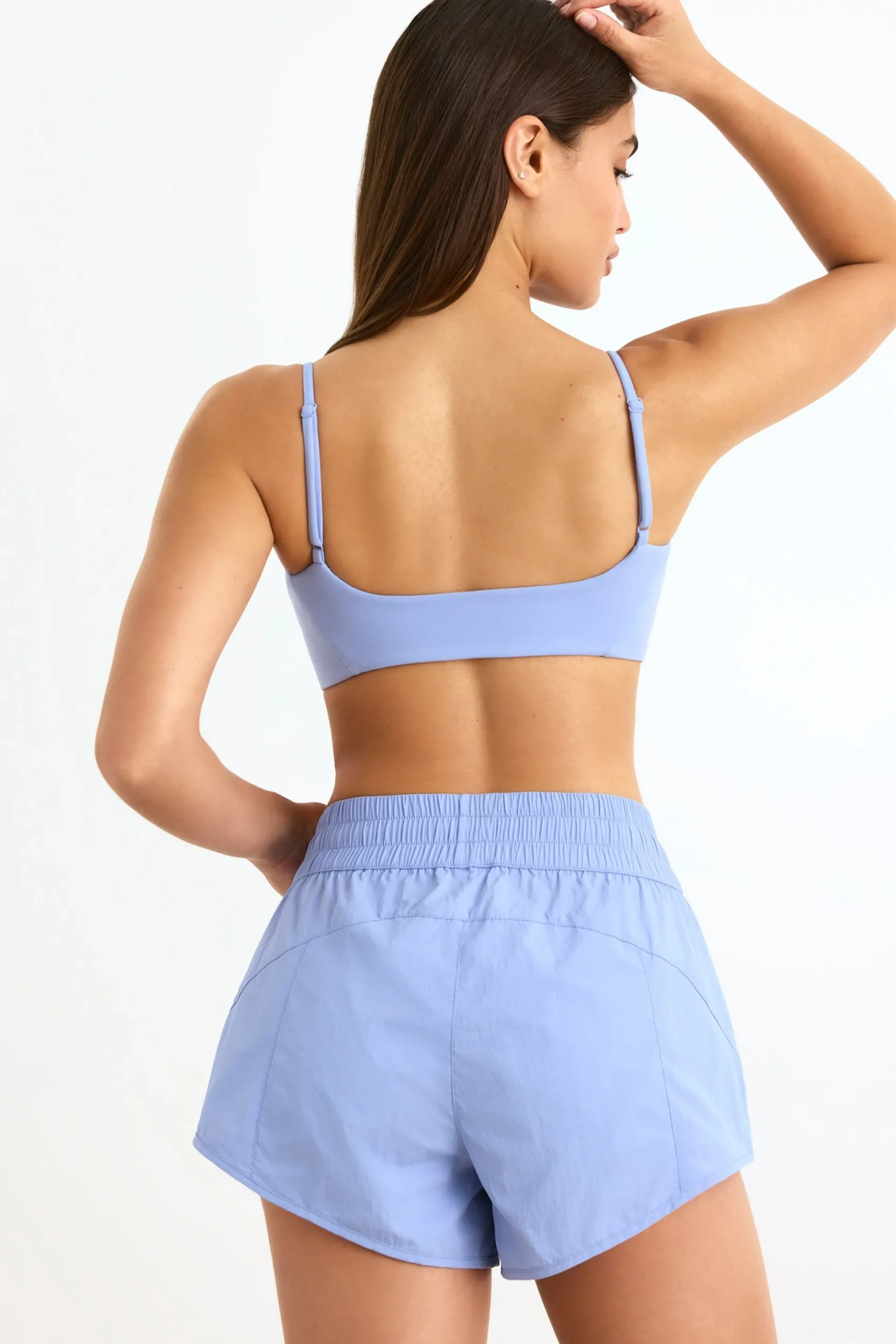 Oh Polly Matching Sets | Shorts^Elasticated Mini Shorts in Lavender Blue LavenderBlue