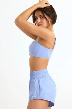 Oh Polly Matching Sets | Shorts^Elasticated Mini Shorts in Lavender Blue LavenderBlue