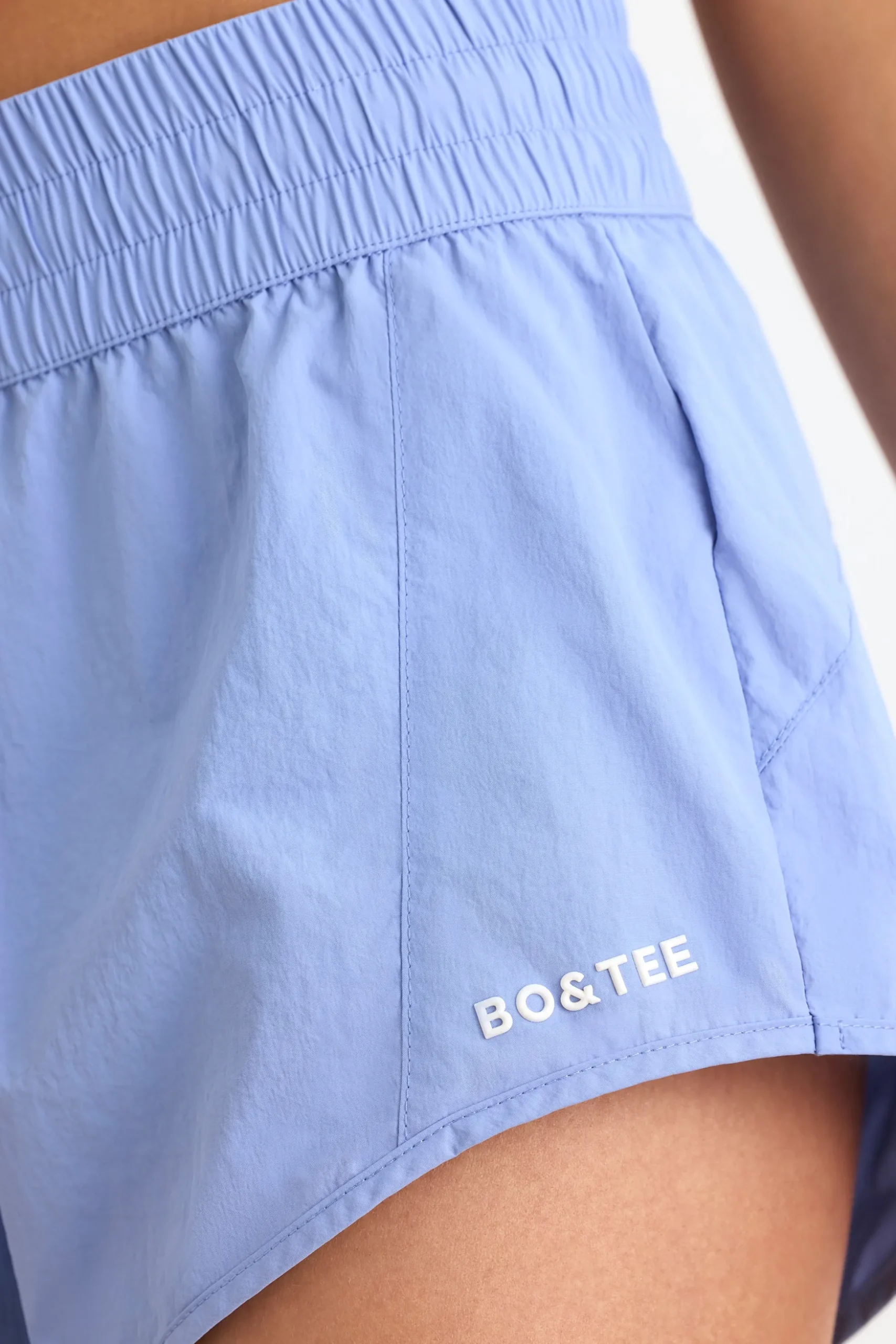 Oh Polly Matching Sets | Shorts^Elasticated Mini Shorts in Lavender Blue LavenderBlue