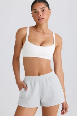Oh Polly Shorts^Elasticated Shorts in Pacific Grey PacificGrey