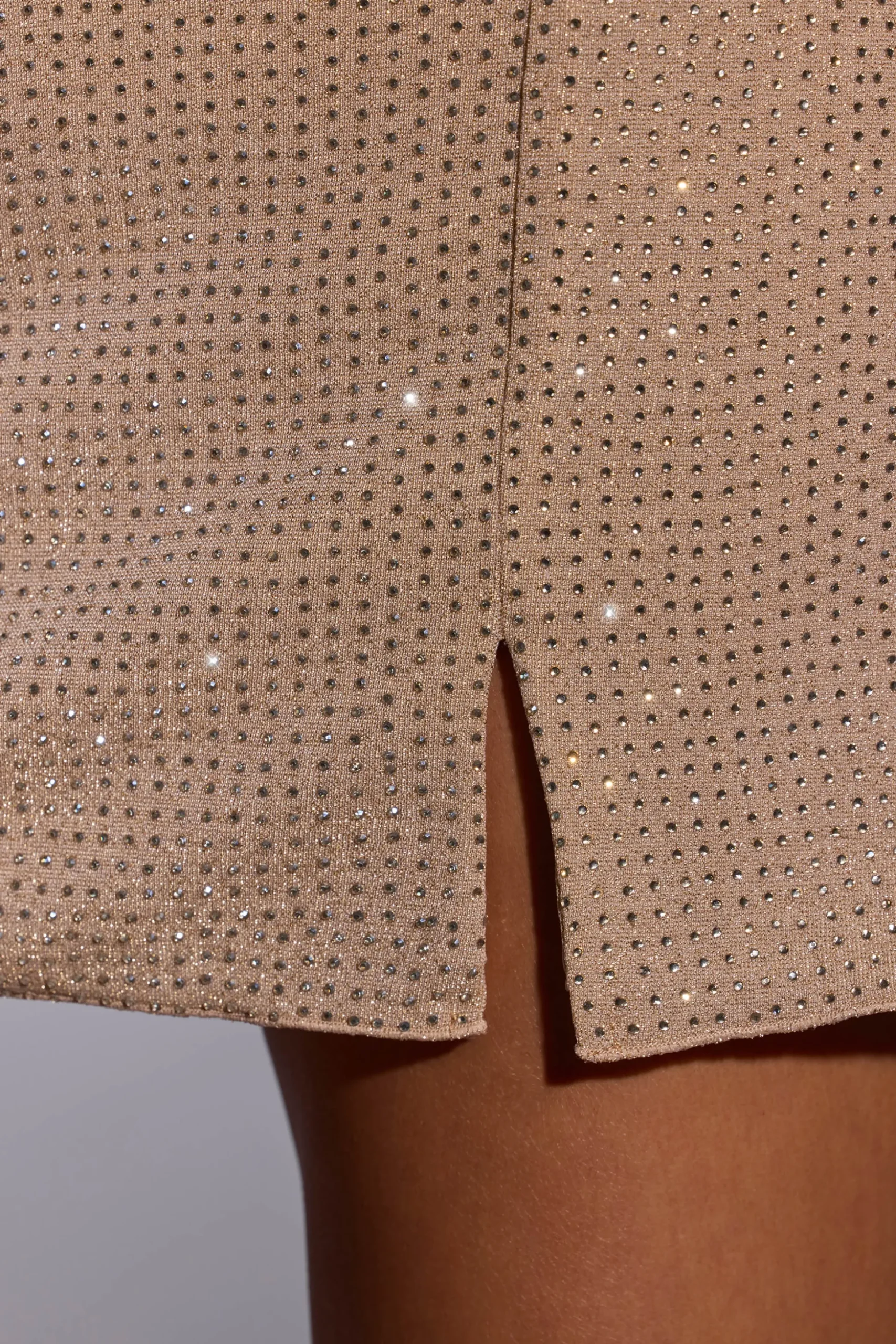 Oh Polly Party Dresses | Holiday Party Dresses & Outfits^Embellished A-Line Mini Dress in Gold