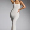 Oh Polly Party Dresses | Bride To Be^Embellished Asymmetric Maxi Dress in White
