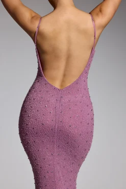 Oh Polly Wedding Guest | Party Dresses^Embellished Asymmetric Maxi Dress in Grape