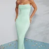 Oh Polly Party Dresses | Homecoming Dresses^Embellished Bandeau Cowl Neck Maxi Dress in Mint