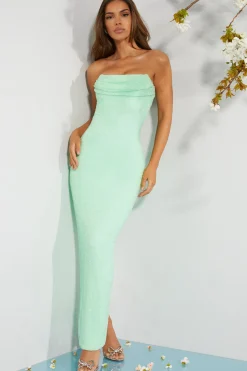 Oh Polly Party Dresses | Homecoming Dresses^Embellished Bandeau Cowl Neck Maxi Dress in Mint