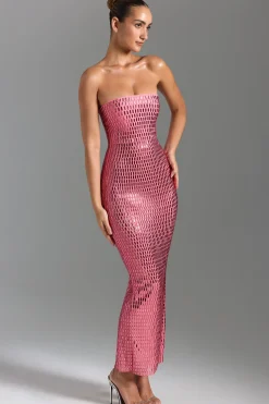 Oh Polly Party Dresses | Homecoming Dresses^Embellished Bandeau Maxi Dress in Watermelon