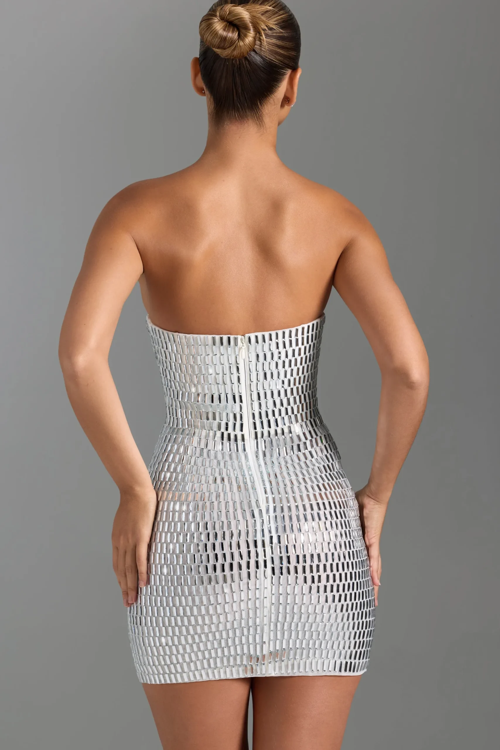 Oh Polly Party Dresses | Homecoming Dresses^Embellished Bandeau Mini Dress in White