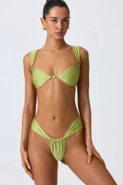Oh Polly Bikini Sets | Bikini Tops^Embellished Bikini Top in Pear Green PearGreen