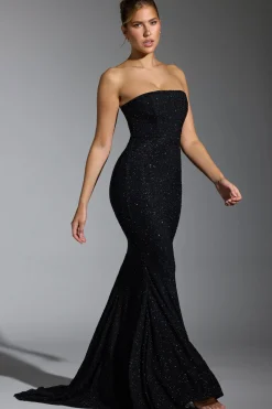 Oh Polly Party Dresses | Homecoming Dresses^Embellished Corset Gown in Black