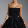 Oh Polly Co-Ords | Tops^Embellished Corset Top in Black