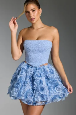 Oh Polly Co-Ords | Tops^Embellished Corset Top in Blue