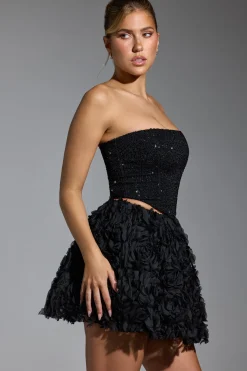Oh Polly Co-Ords | Tops^Embellished Corset Top in Black