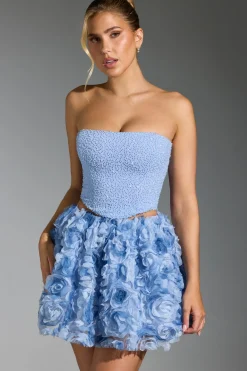 Oh Polly Co-Ords | Tops^Embellished Corset Top in Blue