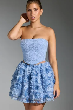 Oh Polly Co-Ords | Tops^Embellished Corset Top in Blue