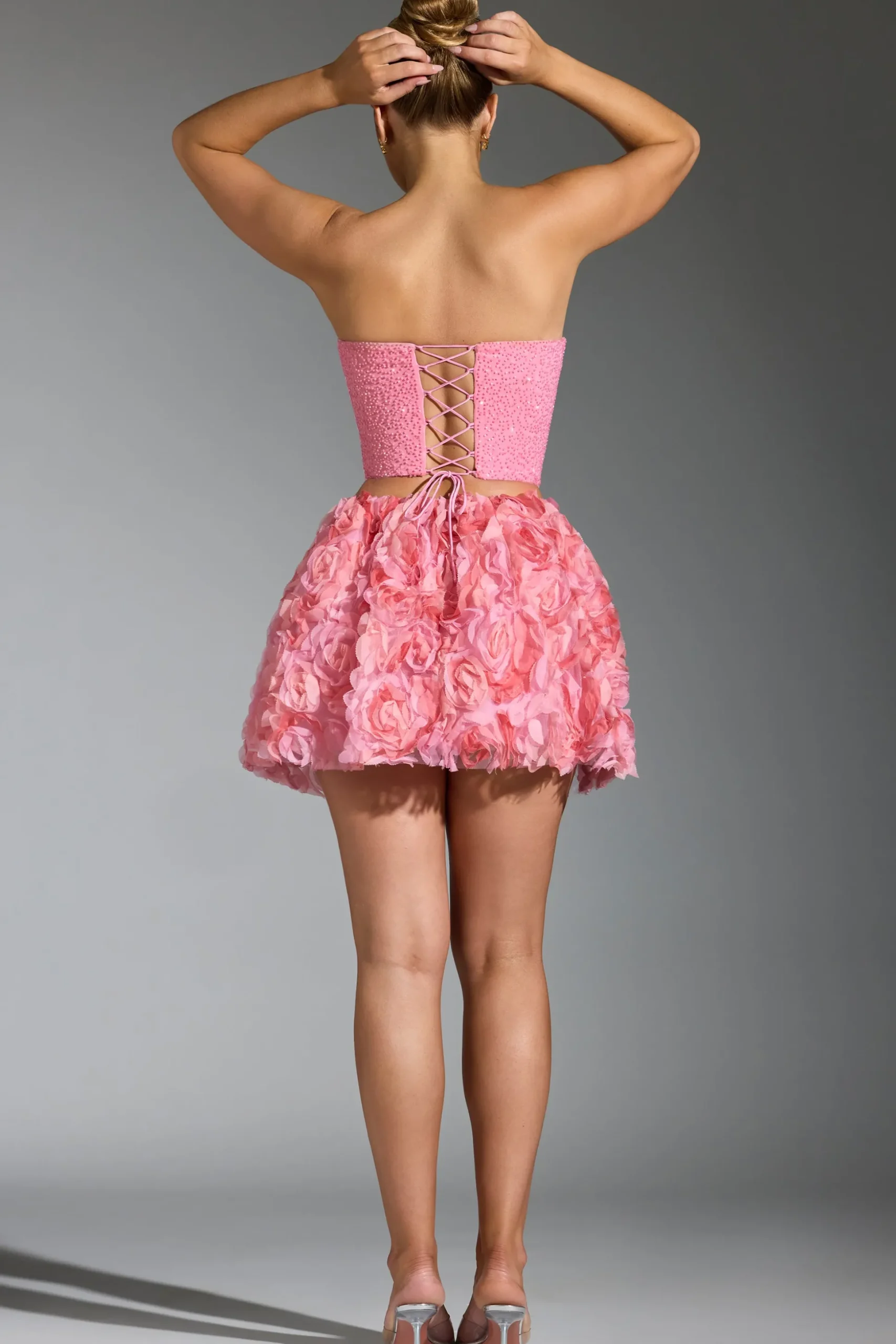 Oh Polly Party Dresses | Birthday^Embellished Corset Top in Pink