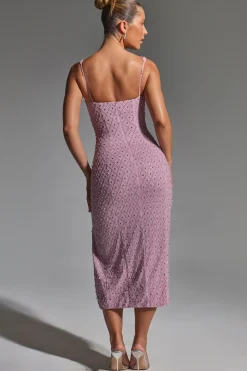 Oh Polly Party Dresses | Homecoming Dresses^Embellished Cowl-Neck Midaxi Dress in Mauve