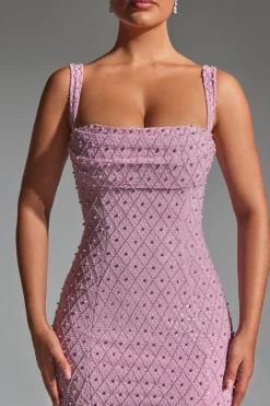 Oh Polly Party Dresses | Homecoming Dresses^Embellished Cowl-Neck Midaxi Dress in Mauve