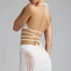 Oh Polly Women'S Clothing Sale - $65 And Under | Women'S Clothing Sale - $40 And Under^Embellished Cross-Strap Bikini Top in Ivory