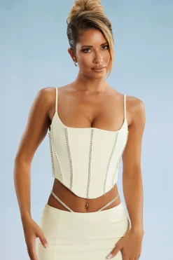 Oh Polly Women'S Clothing Sale - $65 And Under | Women'S Clothing Sale - $40 And Under^Embellished Cut Out Mini Skirt in Ivory