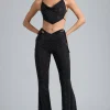 Oh Polly Women'S Clothing Sale - $65 And Under^Embellished Cut-Out Flared Trousers in Black