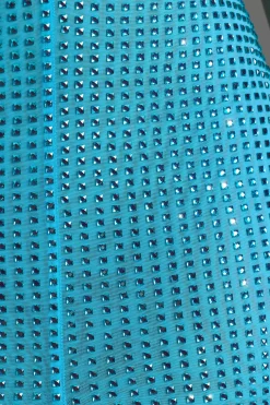 Oh Polly Party Dresses | Birthday^Embellished Cut-Out Halterneck Maxi Dress in Aqua Blue AquaBlue