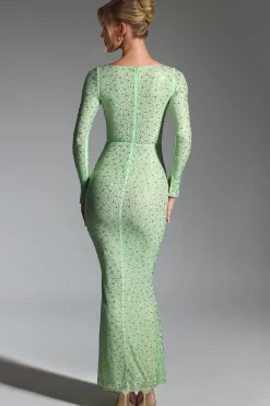Oh Polly Party Dresses | Homecoming Dresses^Embellished Fishtail Maxi Dress in Pistachio