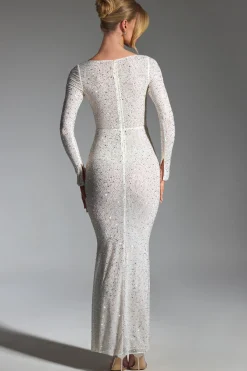 Oh Polly Bride To Be | Embellished Dresses^Embellished Fishtail Maxi Dress in White