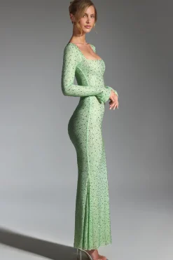 Oh Polly Party Dresses | Homecoming Dresses^Embellished Fishtail Maxi Dress in Pistachio